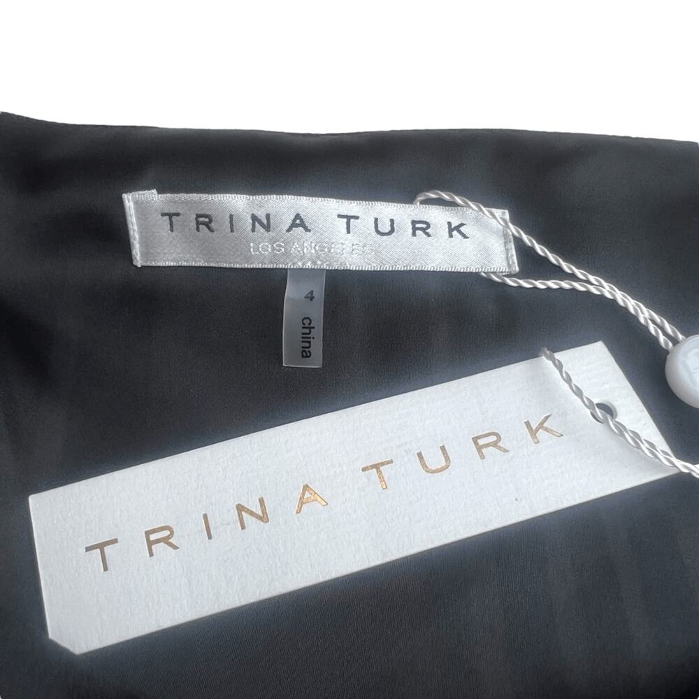 NWT Trina Turk Printed Boat-Neck Kimono  3/4 Sleeve Belted Shift Dress Sz 4 - Picture 4 of 8